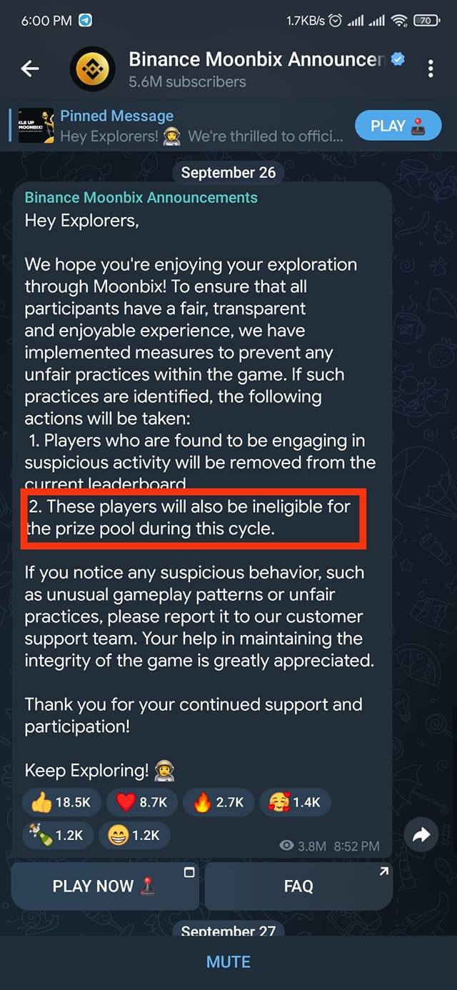Binance Moonbix clarifies token rumors: no plans for a Moonbix coin. 2