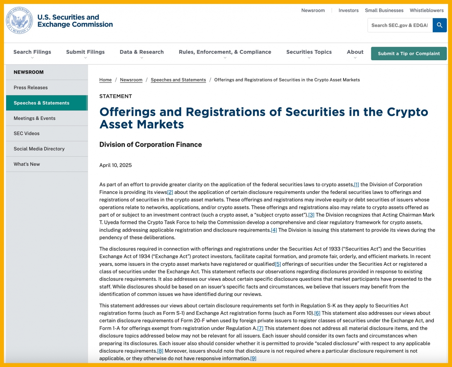 U.S. Economy Weakens as Trump Demands Rate Cuts | California Embraces Crypto & SEC Releases 2025 Regulatory Framework 8