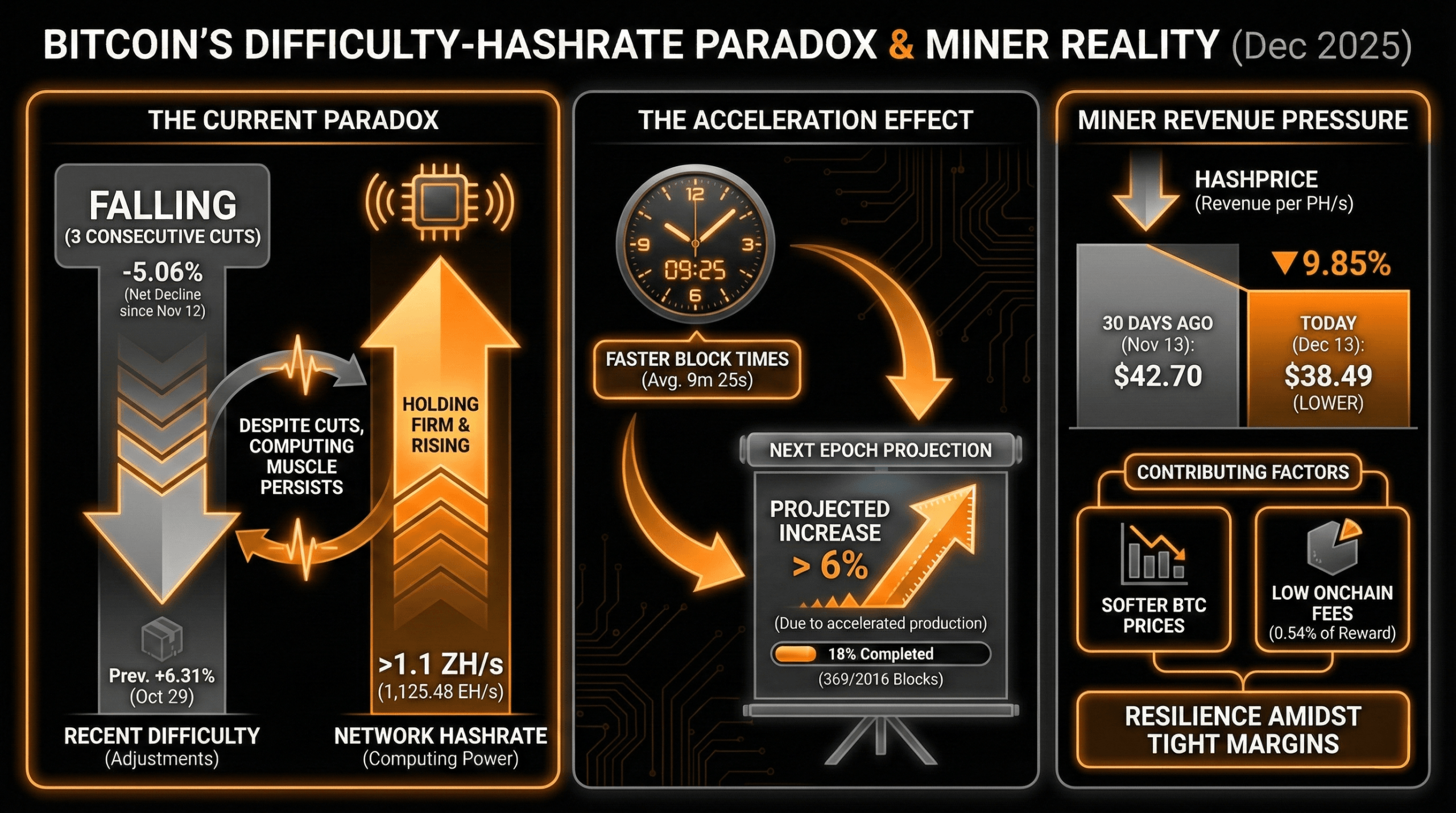 Bitcoin mining revenue remains thin — yet hashrate refuses to blink. 3
