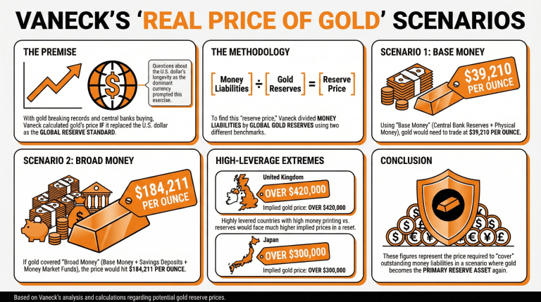 Vaneck: Gold to Reach $184K if Adopted as Broad Money 2