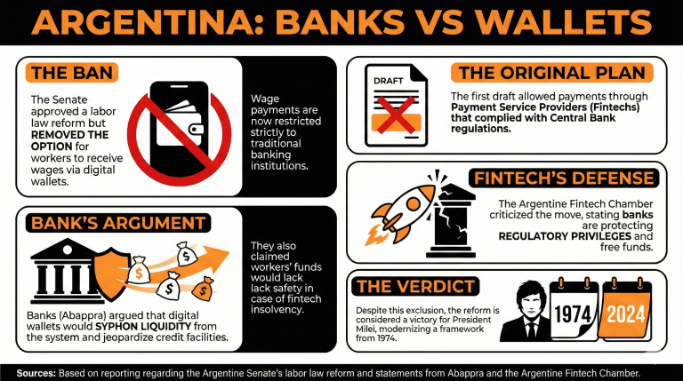 Banks Beat Payment Providers in Argentina: Labor Reform Bans Payments to Digital Wallets 2