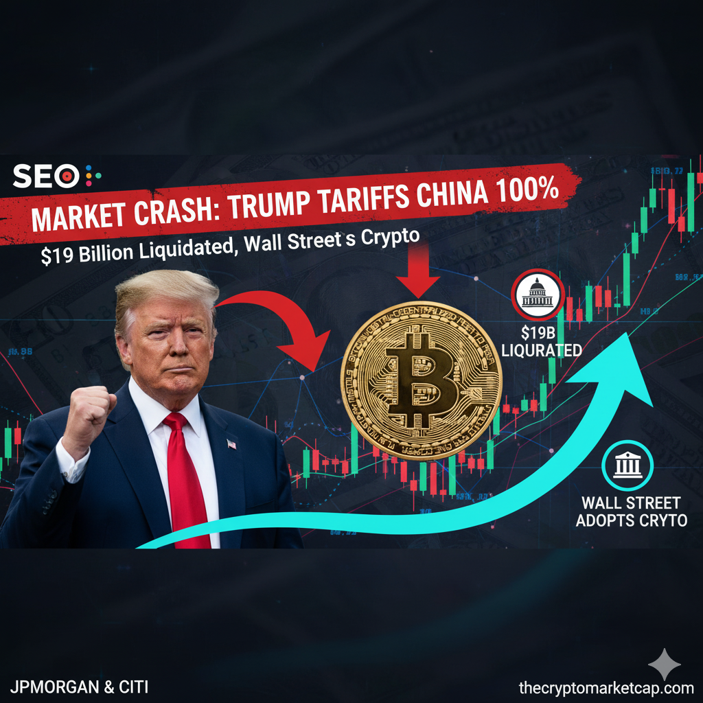 Market Crash: Trump Tariffs China 100% | $19 Billion Liquidated, Wall Street Adopts Crypto 1