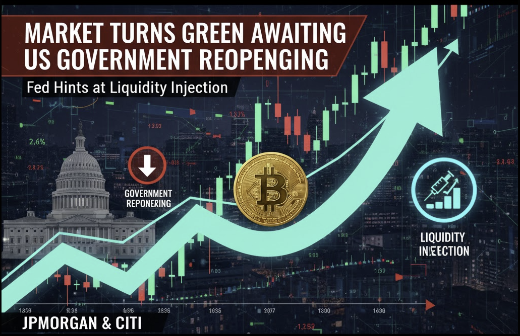 Market Turns Green Awaiting US Government Reopening | Fed Hints at Liquidity Injection 1