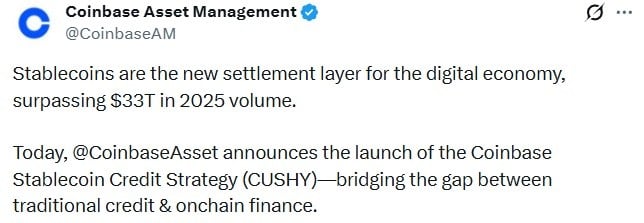 Coinbase Introduces CUSHY Strategy to Bring Institutional Credit Onchain 2