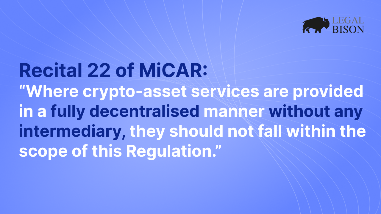 'We Are DeFi, so MiCA Does Not Apply to Us.' Sorry, but EBA and ESMA Have a Different Point of View 2