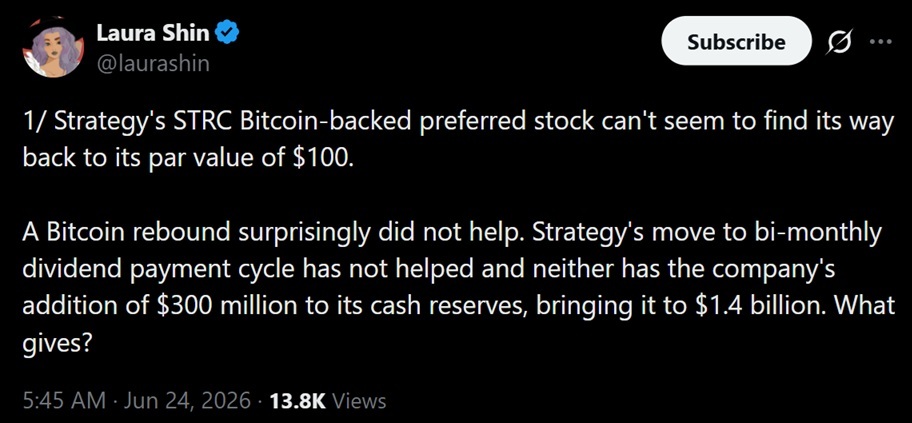 Strategy Should Pause Bitcoin Buys and Rebuild Cash, Cryptoquant Warns as STRC Stays Below Par 3