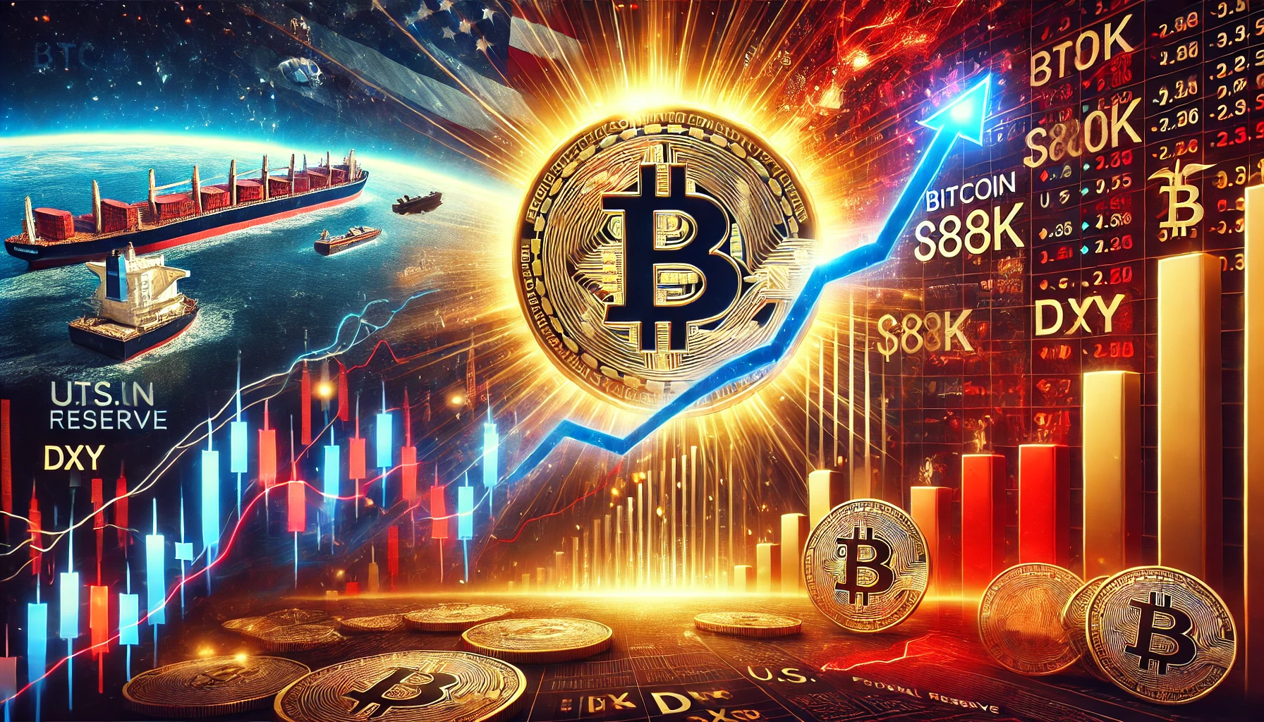 Bitcoin Surges Past $88K While U.S. Stocks Dip in Red | Trump, Tariffs, DXY, and Fed Pressure Build 1