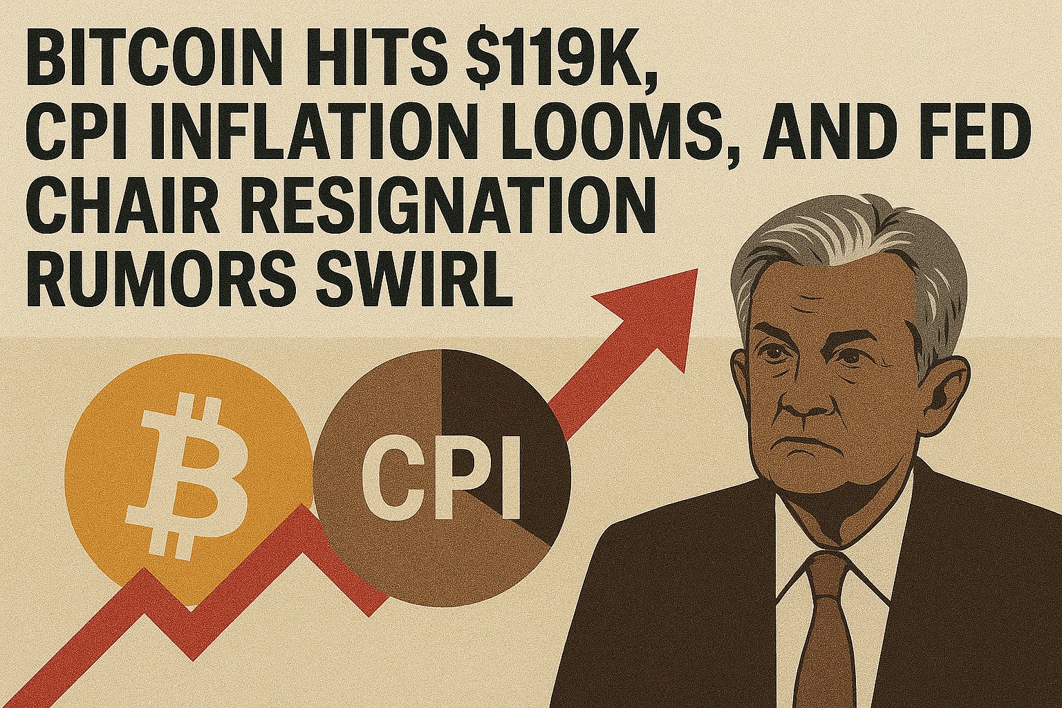 Bitcoin Hits $119K, CPI Inflation Looms, and Fed Chair Resignation Rumors Swirl 1
