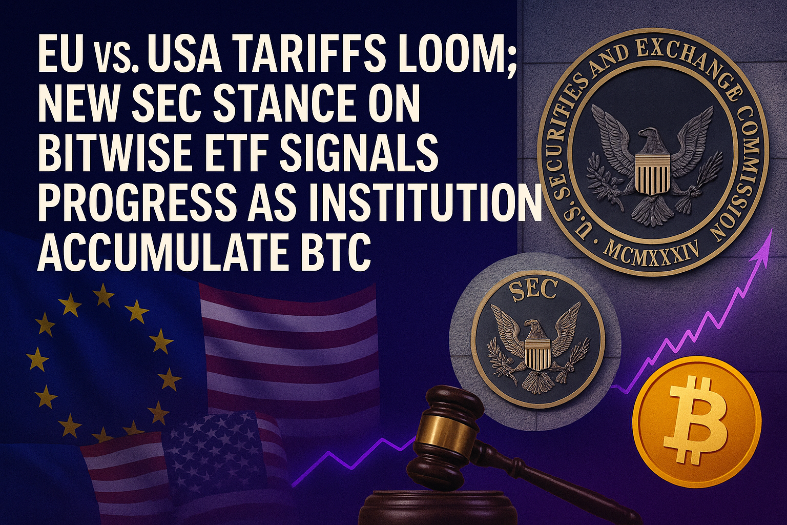 EU vs. USA Tariffs Loom; New SEC Stance on Bitwise ETF Signals Progress as Institutions Accumulate BTC 1
