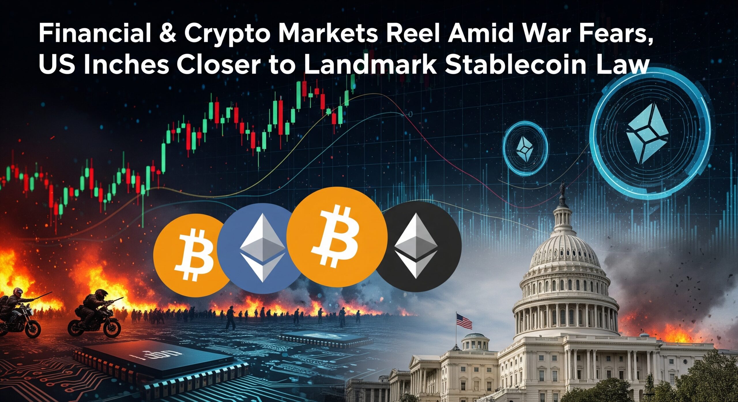 Financial & Crypto Markets Reel Amid War Fears, US Inches Closer to Landmark Stablecoin Law 1