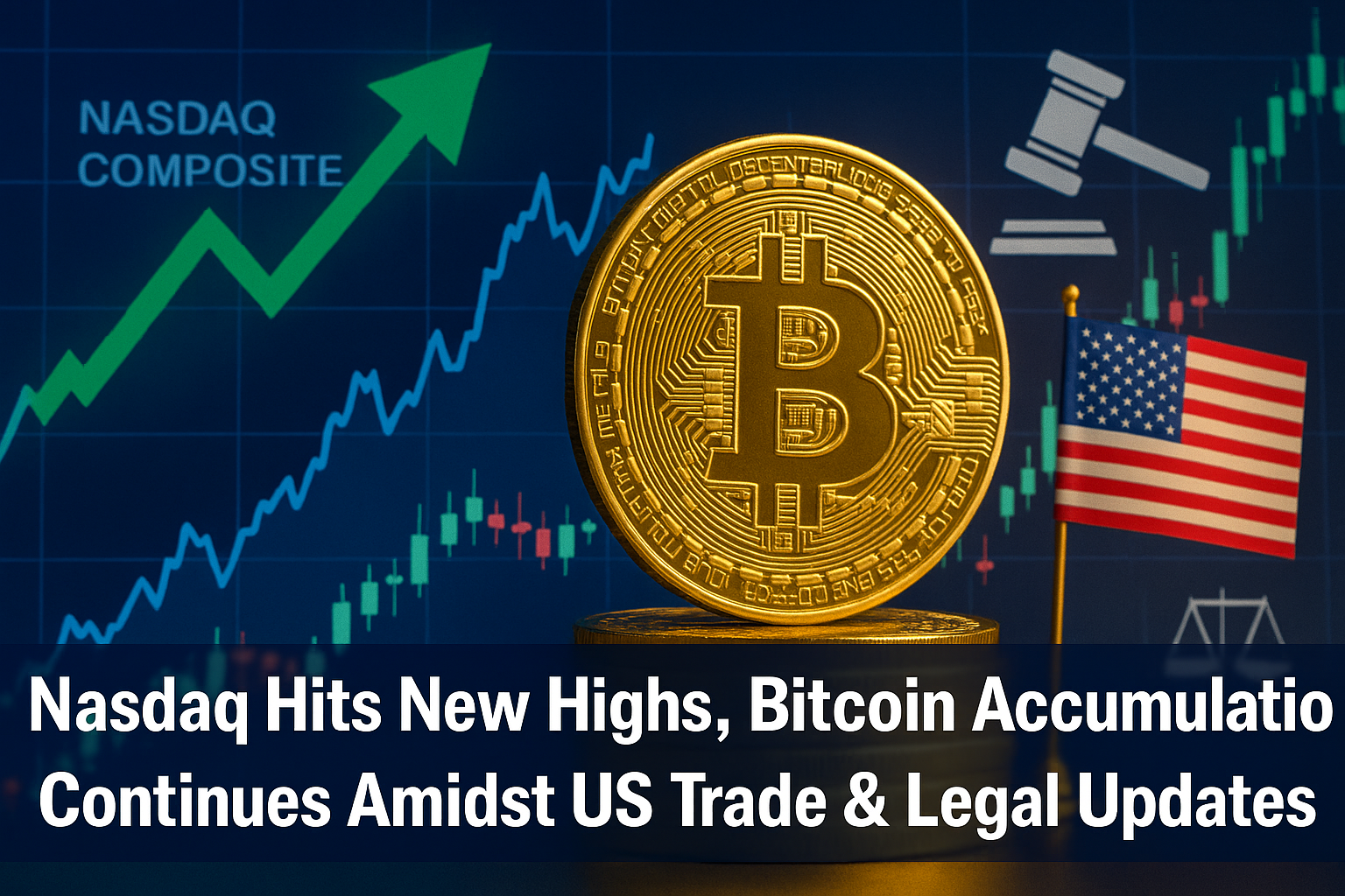 Nasdaq Hits New Highs, Bitcoin Accumulation Continues Amidst US Trade & Legal Updates 1