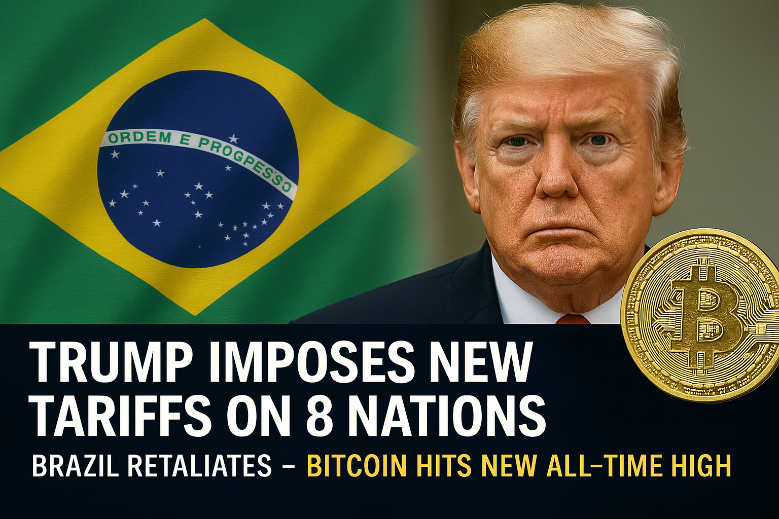 Trump Imposes New Tariffs on 8 Nations, Brazil Retaliates – Bitcoin Hits New All-Time High 1