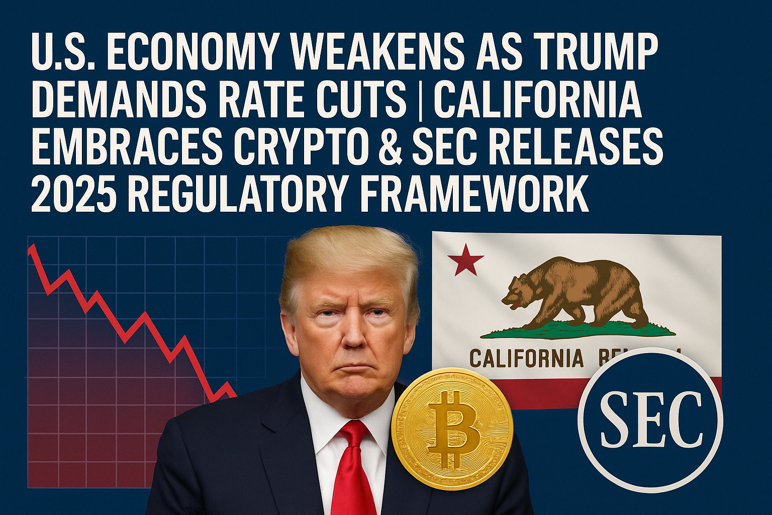 U.S. Economy Weakens as Trump Demands Rate Cuts | California Embraces Crypto & SEC Releases 2025 Regulatory Framework 1