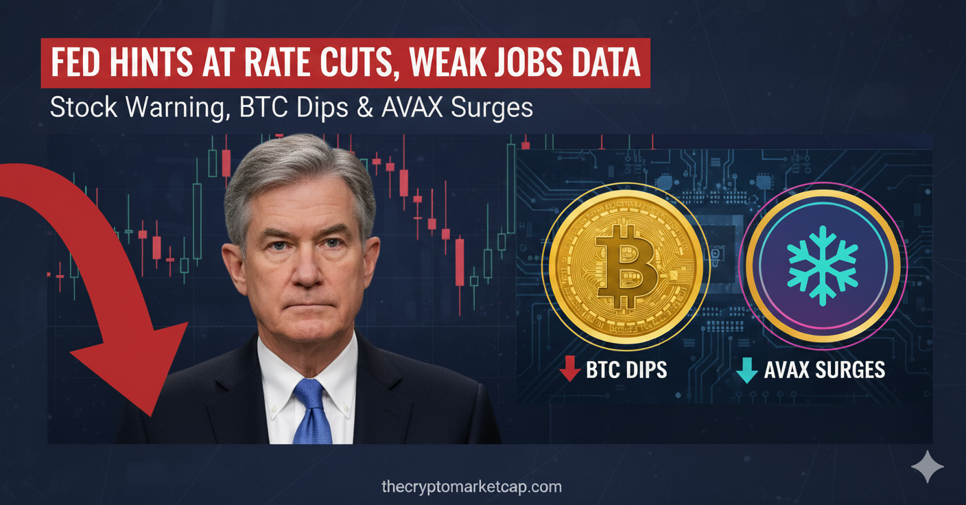 Fed Hints at Rate Cuts, Weak Jobs Data | Stock Warning, BTC Dips & AVAX Surges 1