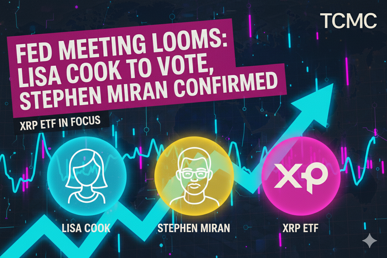 Fed Meeting Looms: Lisa Cook to Vote, Stephen Miran Confirmed, XRP ETF in Focus 1
